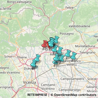 Mappa Via Primo Visentin, 36061 Bassano del Grappa VI, Italia (9.26353)