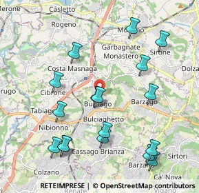 Mappa Via Belvedere, 23892 Bulciago LC, Italia (2.22353)