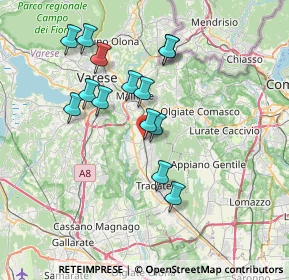 Mappa Via Francesco Baracca, 21040 Venegono Superiore VA, Italia (6.59071)