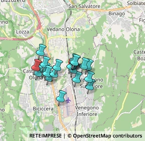 Mappa Via Francesco Baracca, 21040 Venegono Superiore VA, Italia (1.11)