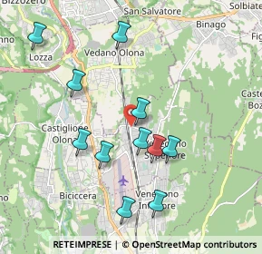 Mappa Via Francesco Baracca, 21040 Venegono Superiore VA, Italia (1.88455)