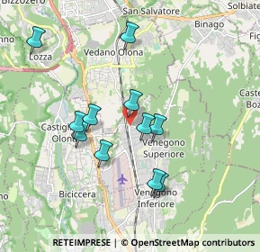 Mappa Via Francesco Baracca, 21040 Venegono Superiore VA, Italia (1.65727)