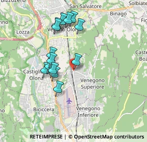 Mappa Via Francesco Baracca, 21040 Venegono Superiore VA, Italia (1.69267)