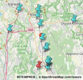 Mappa Via Francesco Baracca, 21040 Venegono Superiore VA, Italia (4.45071)
