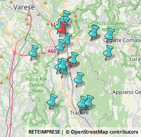 Mappa Via Francesco Baracca, 21040 Venegono Superiore VA, Italia (3.3855)