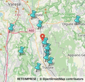 Mappa Via Francesco Baracca, 21040 Venegono Superiore VA, Italia (4.07545)