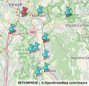 Mappa Via Francesco Baracca, 21040 Venegono Superiore VA, Italia (4.65462)