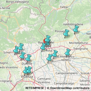 Mappa Sottopasso Alcide de Gasperi, 36061 Bassano del Grappa VI, Italia (16.43143)