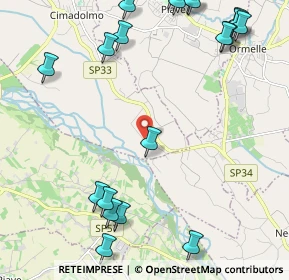 Mappa Via Madorbo, 31010 Cimadolmo TV, Italia (2.9595)