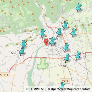 Mappa Via Lodovico Todesco, 36061 Bassano del Grappa VI, Italia (5.04846)