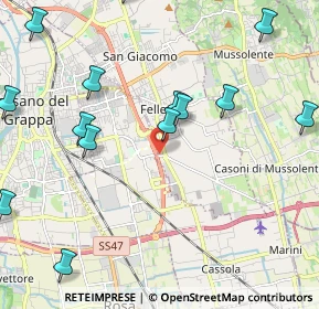 Mappa Via Lorenzo Perosi, 36060 Romano D'ezzelino VI, Italia (2.86938)