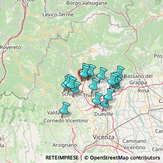 Mappa Via Libertà, 36013 Piovene Rocchette VI, Italia (9.60294)