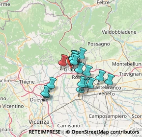 Mappa Via G. Bernardoni, 36061 Bassano del Grappa VI, Italia (9.19118)