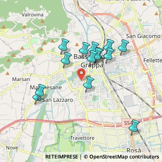 Mappa Via G. Bernardoni, 36061 Bassano del Grappa VI, Italia (1.73714)