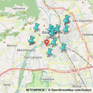 Mappa Via G. Bernardoni, 36061 Bassano del Grappa VI, Italia (1.50154)