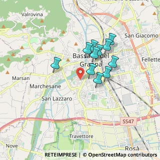 Mappa Via G. Bernardoni, 36061 Bassano del Grappa VI, Italia (1.37091)