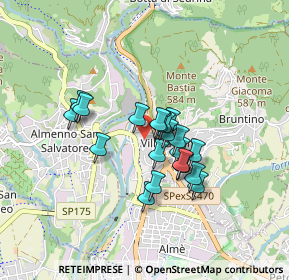 Mappa Via Fratelli Calvi, 24018 Villa d'Almè BG, Italia (0.6055)