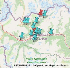 Mappa Frazione Papet di Sopra, 11100 Aosta AO, Italia (8.89154)