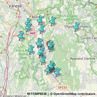 Mappa Via Giuseppe Garibaldi, 21040 Venegono Superiore VA, Italia (3.5095)