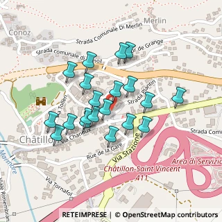 Mappa Via R. Pellissier, 11024 Châtillon AO, Italia (0.1845)