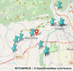Mappa Via Montello, 36063 Marostica VI, Italia (4.50182)