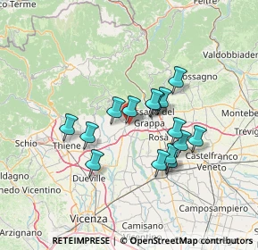 Mappa Via Montello, 36063 Marostica VI, Italia (11.022)