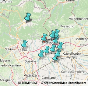 Mappa Via Montello, 36063 Marostica VI, Italia (11.386)