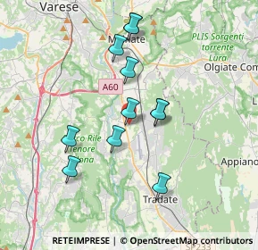 Mappa Via Treno, 21043 Castiglione Olona VA, Italia (3.24)