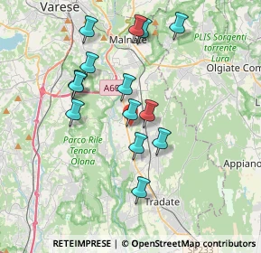 Mappa Via Treno, 21043 Castiglione Olona VA, Italia (3.38857)