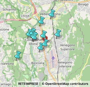 Mappa Via Treno, 21043 Castiglione Olona VA, Italia (1.30091)
