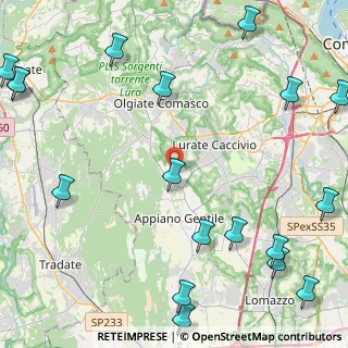 Mappa 22070 Oltrona di San Mamette CO, Italia (6.63833)
