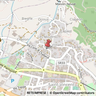 Mappa 11027 Saint-vincent Ao, 11027 Saint-Vincent, Aosta (Valle d'Aosta)