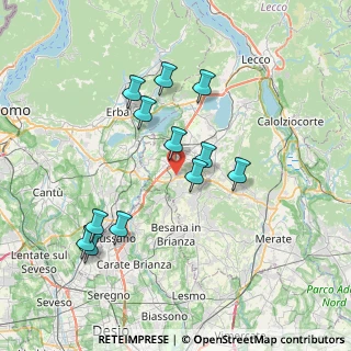 Mappa Via Alessandro Volta, 23892 Bulciago LC, Italia (7.06917)