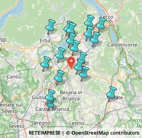 Mappa Viale Taverna, 23892 Bulciago LC, Italia (6.32889)