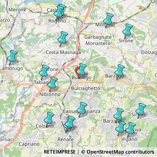 Mappa Via Alessandro Volta, 23892 Bulciago LC, Italia (2.84278)