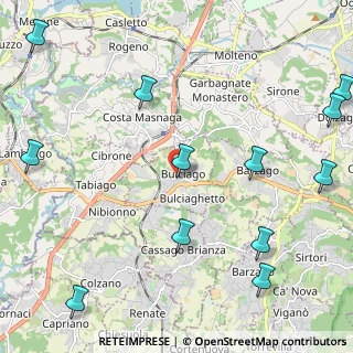 Mappa Viale Taverna, 23892 Bulciago LC, Italia (2.99417)