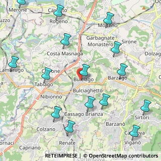 Mappa Viale Taverna, 23892 Bulciago LC, Italia (2.70933)
