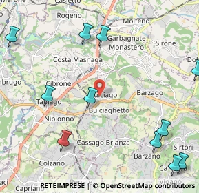 Mappa Viale Taverna, 23892 Bulciago LC, Italia (3.02083)