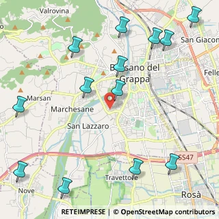 Mappa Via App. CC. Domenico Ricci, 36061 Bassano del Grappa VI, Italia (2.84308)