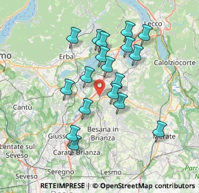 Mappa Via Conte Taverna, 23892 Bulciago LC, Italia (6.36278)