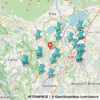 Mappa Via San Martino, 22040 Lurago D'erba CO, Italia (4.0505)