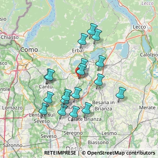 Mappa Via Roma, 22044 Lurago D'erba CO, Italia (6.96222)