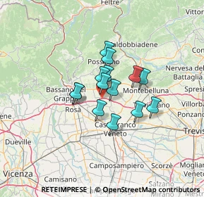 Mappa Via Astego, 31039 Riese Pio X TV, Italia (8.25357)