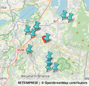 Mappa Via Iᵒ Maggio, 23890 Barzago LC, Italia (3.58417)