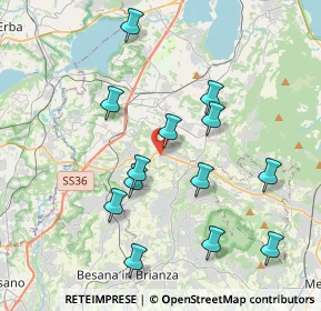 Mappa Via Iᵒ Maggio, 23890 Barzago LC, Italia (3.85846)