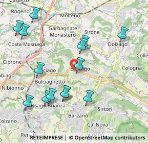 Mappa Via Iᵒ Maggio, 23890 Barzago LC, Italia (2.16357)