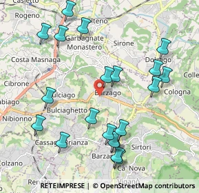 Mappa Via Iᵒ Maggio, 23890 Barzago LC, Italia (2.2215)