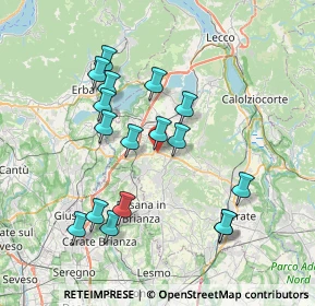 Mappa Via Iᵒ Maggio, 23890 Barzago LC, Italia (7.19647)