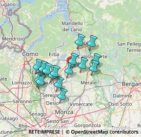 Mappa Via Iᵒ Maggio, 23890 Barzago LC, Italia (10.94588)