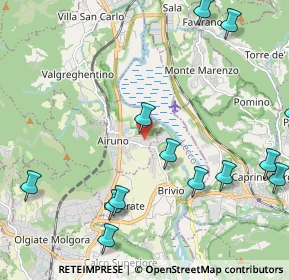 Mappa VIA 1° MAGGIO, 23881 Airuno LC, Italia (2.77286)